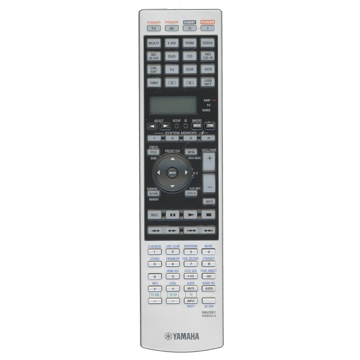 Yamaha RAV391 Receiver Remote Control