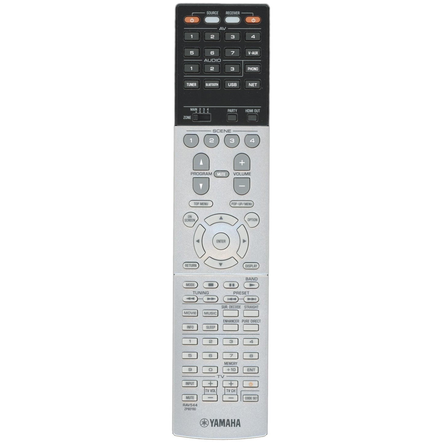 Yamaha RAV544 Receiver Remote Control