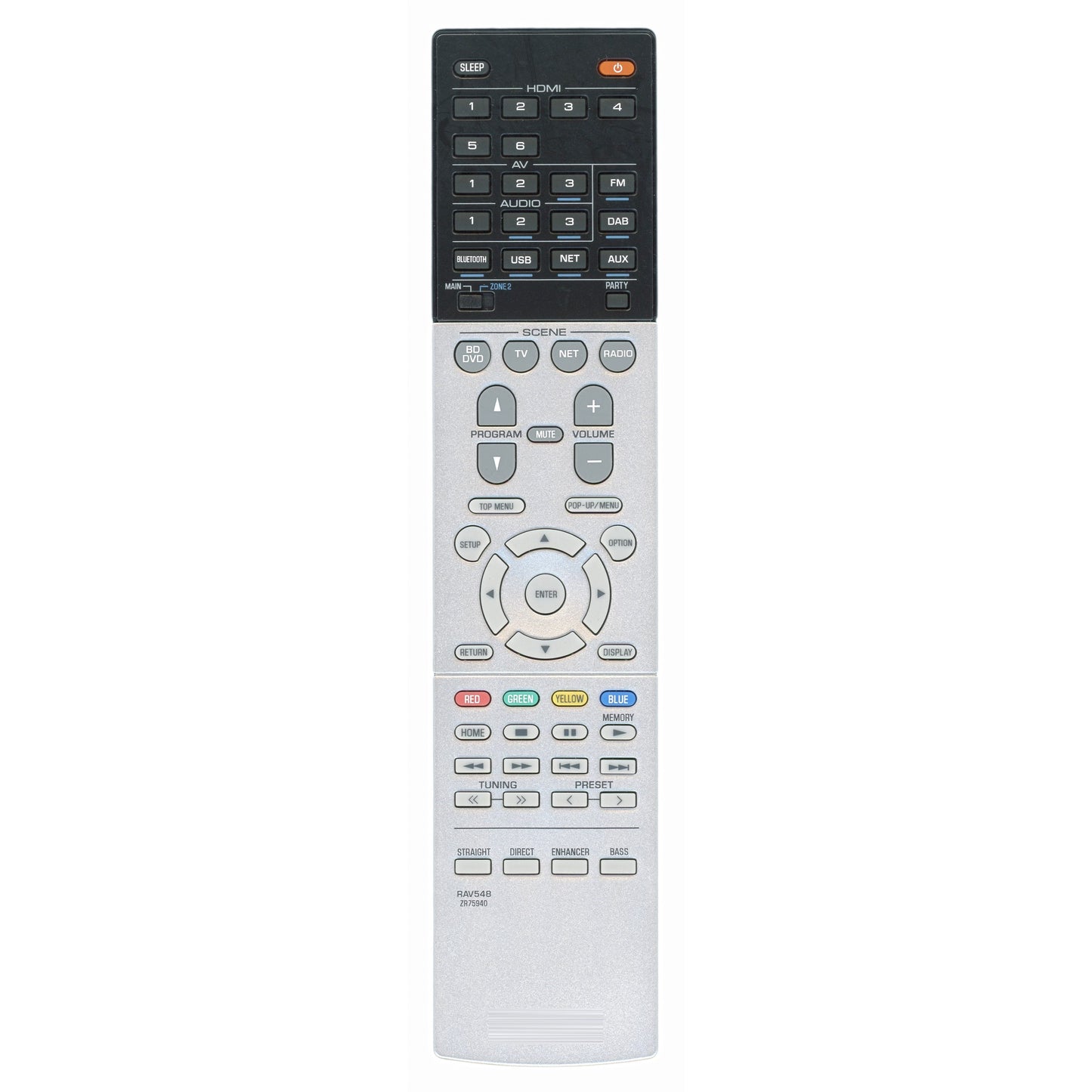 Yamaha RAV548 A/V Receiver Remote Control - ZR759400