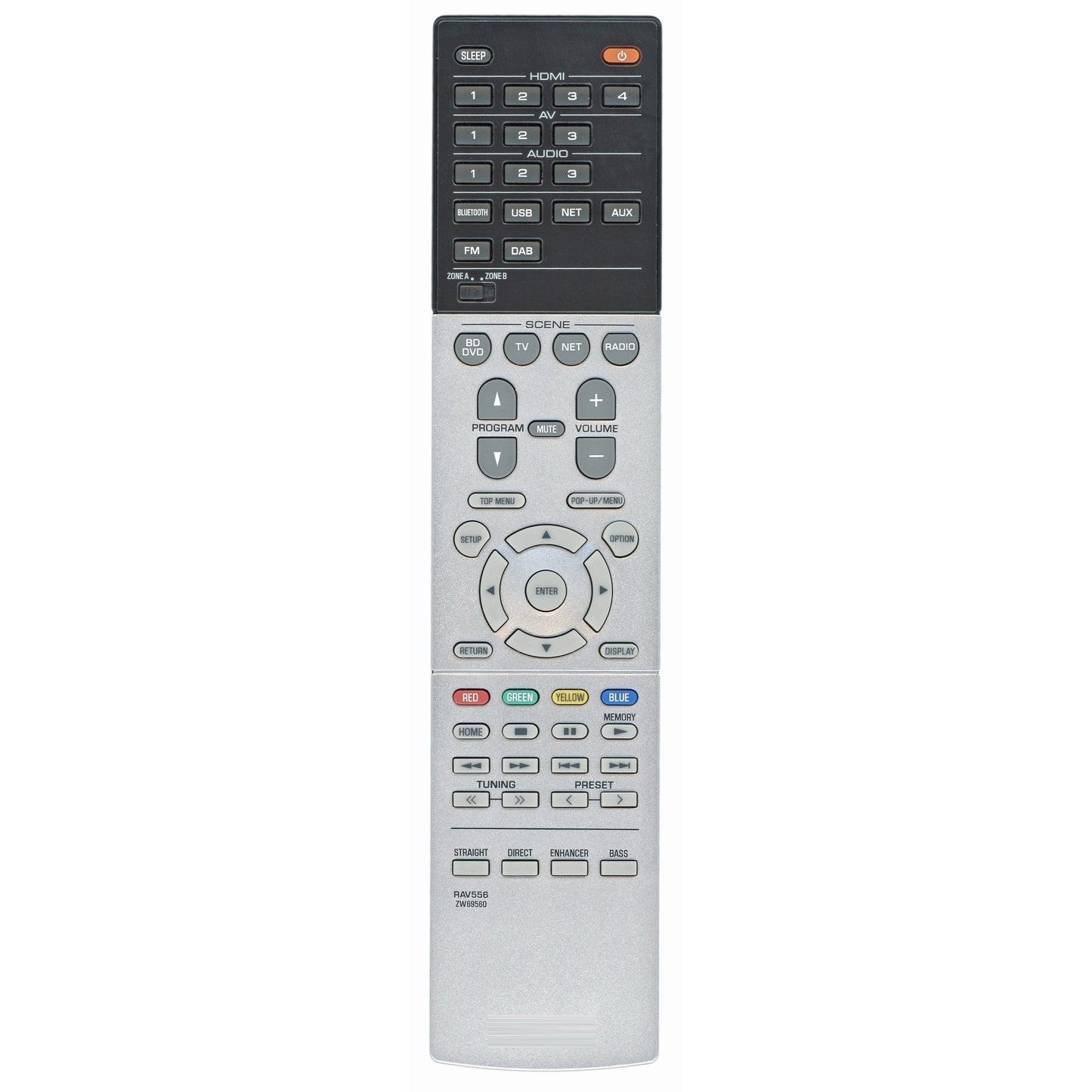 Yamaha RAV556 A/V Receiver Remote Control - ZW895600